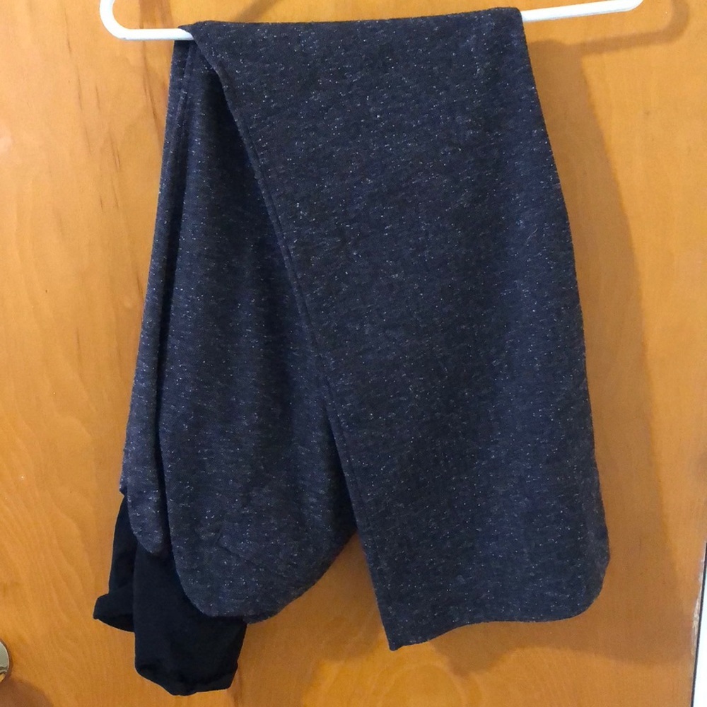Maternity dress casual pants - gray patterned.